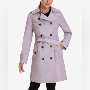 LONDON FOG | Lavender Purple Hooded Trench Coat Womens Sise XXL